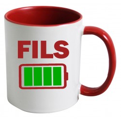 Mug Fils batterie pleine CADEAU D AMOUR