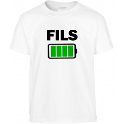 T-shirt enfant Fils batterie pleine