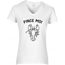 T-shirt femme Col V Pince Moi CADEAU D AMOUR