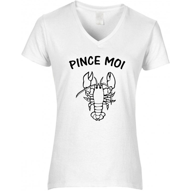 T-shirt femme Col V Pince Moi CADEAU D AMOUR