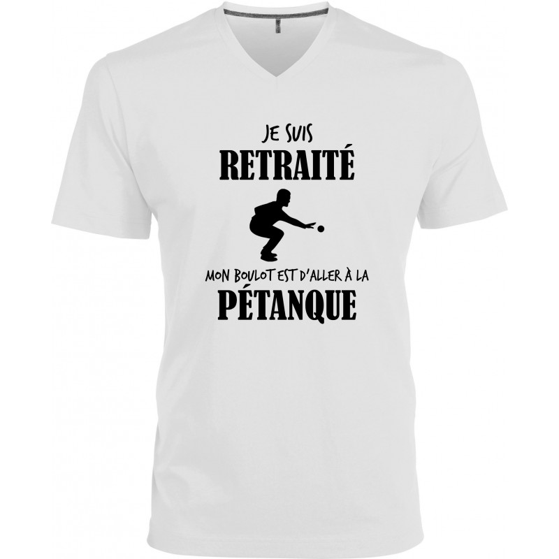 Tee-shirt blanc Homme Retraite & Motard