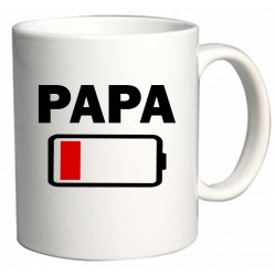 Mug Papa batterie à plat