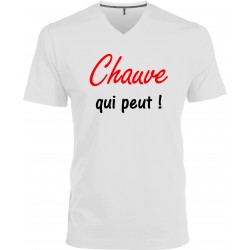 T-shirt homme Col V Chauve qui peut ! Cadeau D'amour