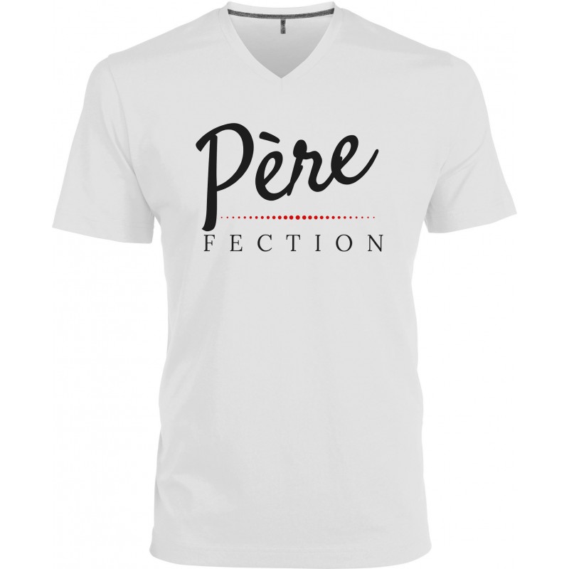 T-shirt homme Col V Père Fection Cadeau D'amour