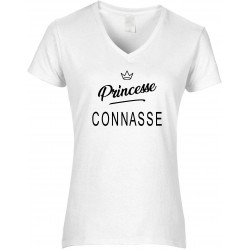T-shirt femme Col V Princesse Connasse CADEAU D AMOUR