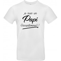 T-shirt homme Col Rond Je suis un Papi Exceptionnel !!