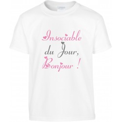 T-shirt enfant Insociable du Jour Bonjour Cadeau D'amour