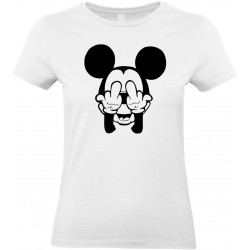 T-shirt femme Col Rond Mickey malpoli Cadeau D'amour