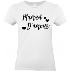 T-shirt femme Col Rond Maman D'amour CADEAU D AMOUR