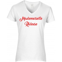 T-shirt femme Col V Mademoiselle Râleuse