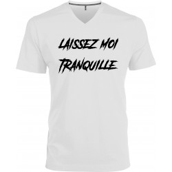 T-shirt homme Col V Laissez Moi Tranquille
