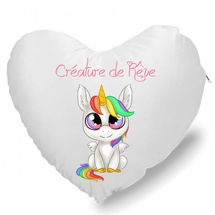 Coussin Cœur créature de rêve CADEAU D AMOUR