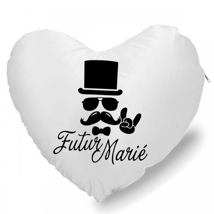 Coussin Cœur futur marié CADEAU D AMOUR