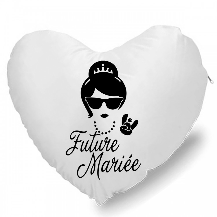 Coussin Cœur futur mariée CADEAU D AMOUR