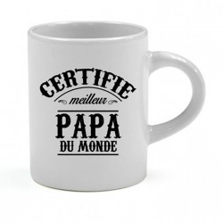 Mini tasse expresso Certifié meilleur papa du monde Cadeau D'amour