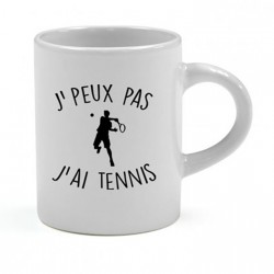 Mini tasse expresso J'peux pas J'ai Tennis Cadeau D'amour