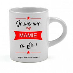 Mini tasse expresso Je suis une Mamie en Or Cadeau D'amour