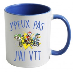 Mug J'peux pas J'ai VTT CADEAU D AMOUR