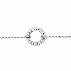 Bracelet chaine "Together for ever" Argent Rhodié Cadeau D'amour