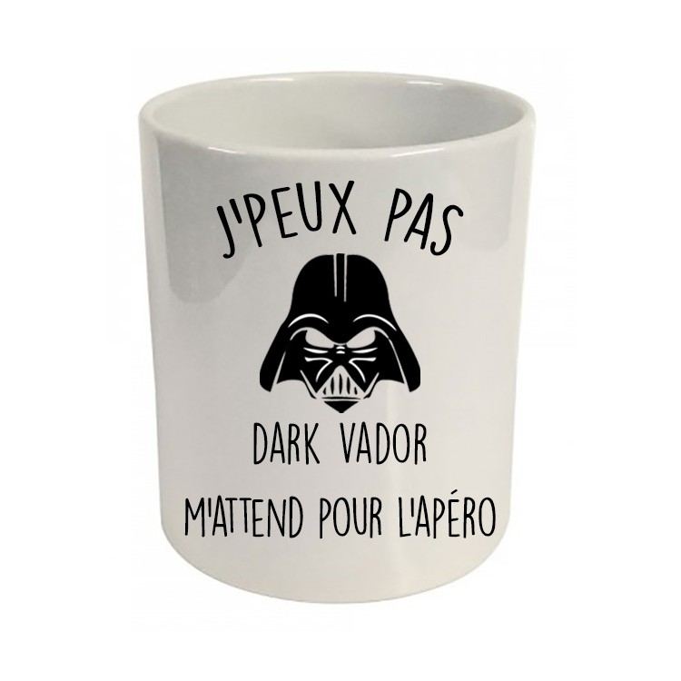 Pot à crayons j'peux pas dark vador m'attend pour l'apéro Cadeau D'amour