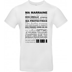 T-shirt homme Col Rond Marraine - Cadeau D'amour