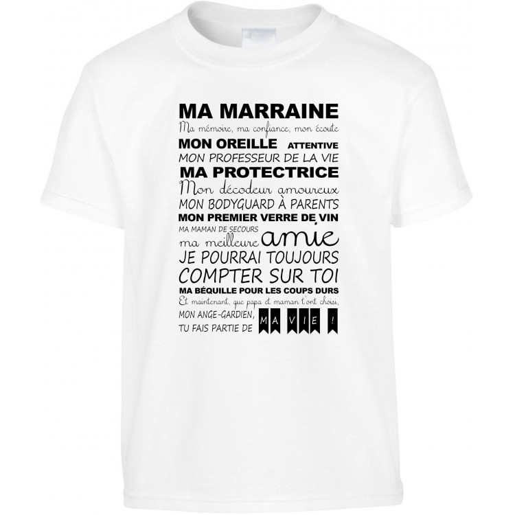 T-shirt enfant Marraine CADEAU D AMOUR