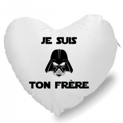 Coussin Cœur dark vador je suis ton frère CADEAU D AMOUR