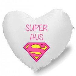 Coussin Cœur super avs logo superman Cadeau D'amour