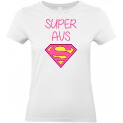 T-shirt femme Col rond super avs logo superman Cadeau D'amour