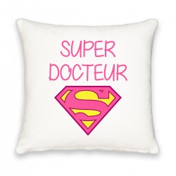 Coussin carré super docteur logo superman CADEAU D AMOUR