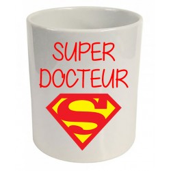 Pot à crayons super docteur logo superman Cadeau D'amour