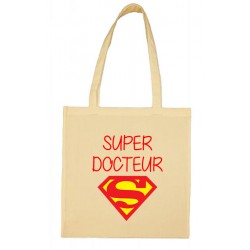 Tote bag super docteur logo superman Cadeau D'amour