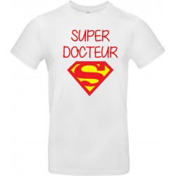 T-shirt homme Col Rond super docteur logo superman