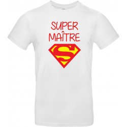 T-shirt homme Col Rond super maître superman Cadeau D'amour
