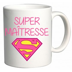 Mug super maîtresse logo superman Cadeau D'amour