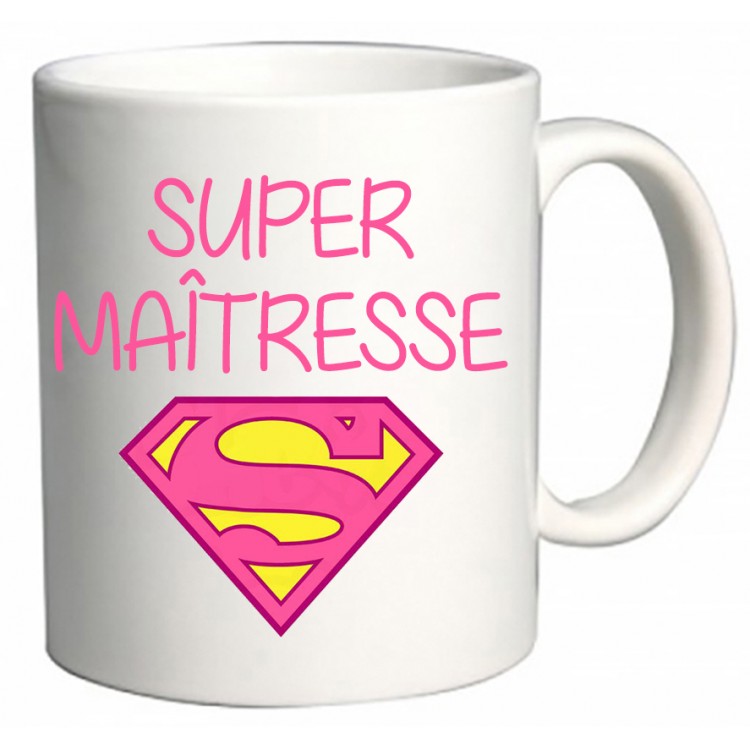 Mug super maîtresse logo superman CADEAU D AMOUR