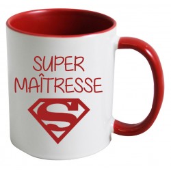 Mug super maîtresse logo superman CADEAU D AMOUR