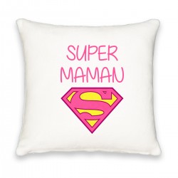 Coussin carré super maman logo superman CADEAU D AMOUR