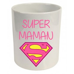 Pot à crayons super maman logo superman Cadeau D'amour