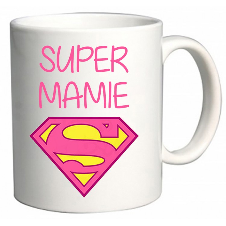 Mug super super mamie logo superman CADEAU D AMOUR