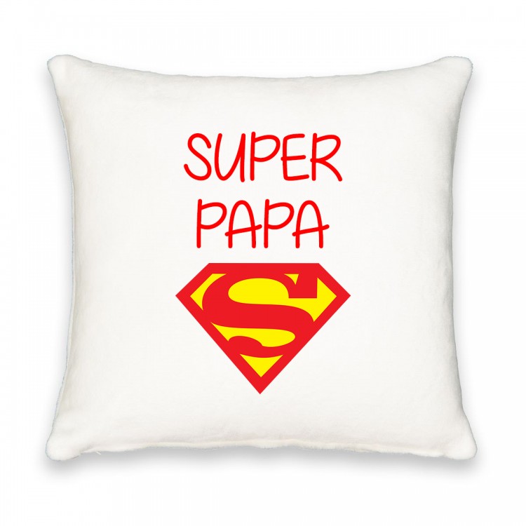 Coussin carré super papa superman CADEAU D AMOUR