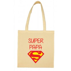 Tote bag super papa superman CADEAU D AMOUR