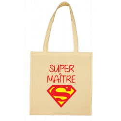 Tote bag super Maître logo superman CADEAU D AMOUR