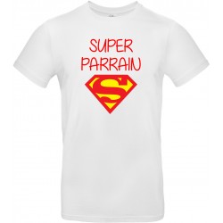 T-shirt homme Col Rond super parrain superman