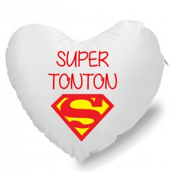 Coussin Cœur super tonton superman CADEAU D AMOUR