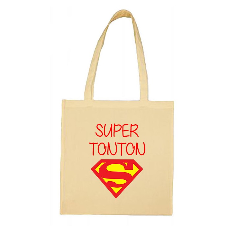Tote bag super tonton superman CADEAU D AMOUR