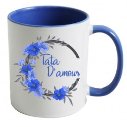 Mug tata d'amour + couronne de fleurs CADEAU D AMOUR