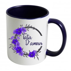 Mug tata d'amour + couronne de fleurs CADEAU D AMOUR