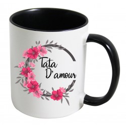 Mug tata d'amour + couronne de fleurs CADEAU D AMOUR