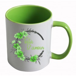 Mug tata d'amour + couronne de fleurs CADEAU D AMOUR